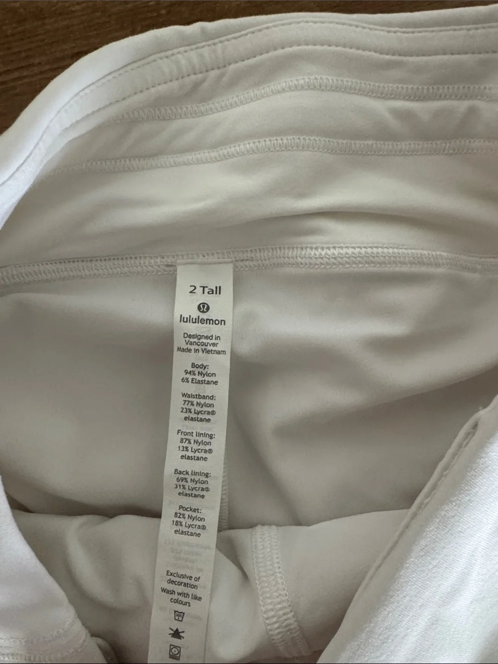 White Lululemon Active Skort